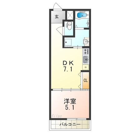 中百舌鳥駅 徒歩6分 3階の物件間取画像